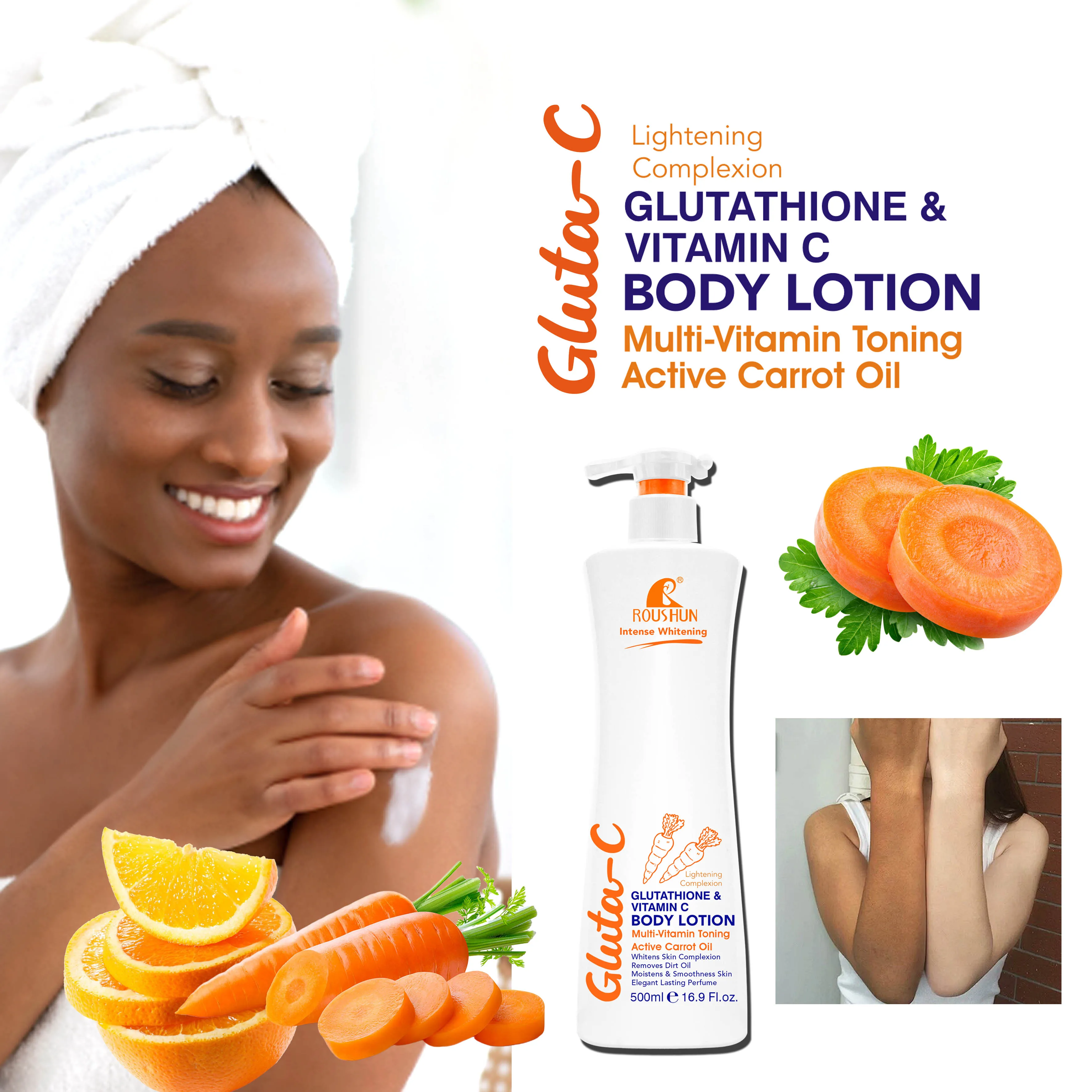 ROUSHUN Gluta-C Glutathione & Vitamin C Body Lotion 500ML