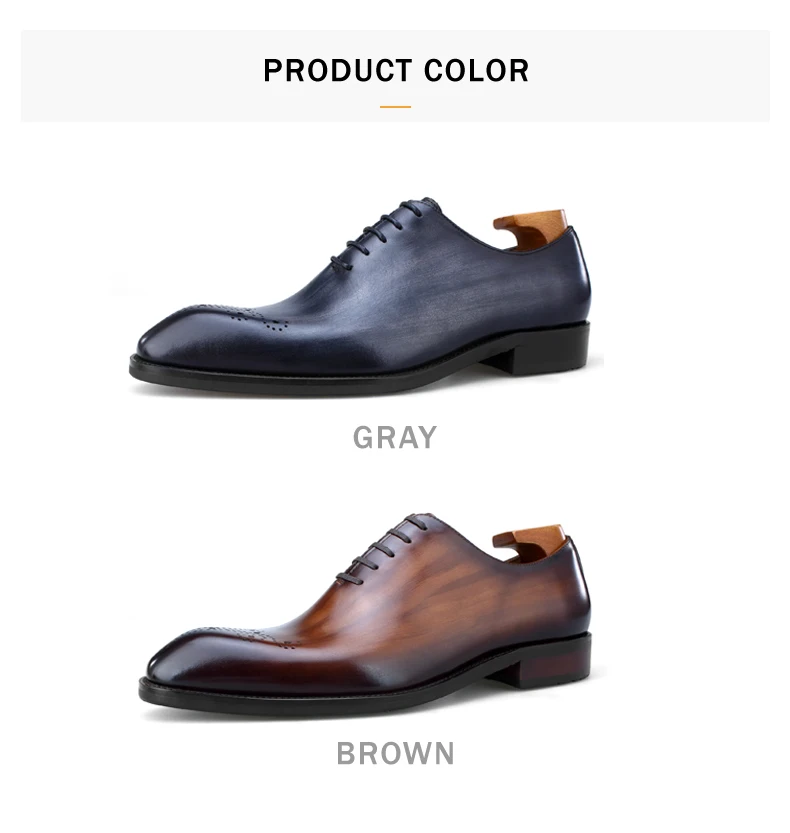 Alf64wh5 Gentleman Elegant Handmade Brogue Official Business Cowhide