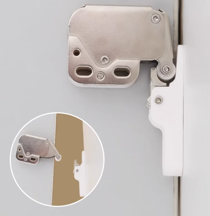 Cabinet Hardware Mini Door Latch Catch Spring Loaded Touch Open Door Catch Push Open Lock Latch Door Magnet Catcher
