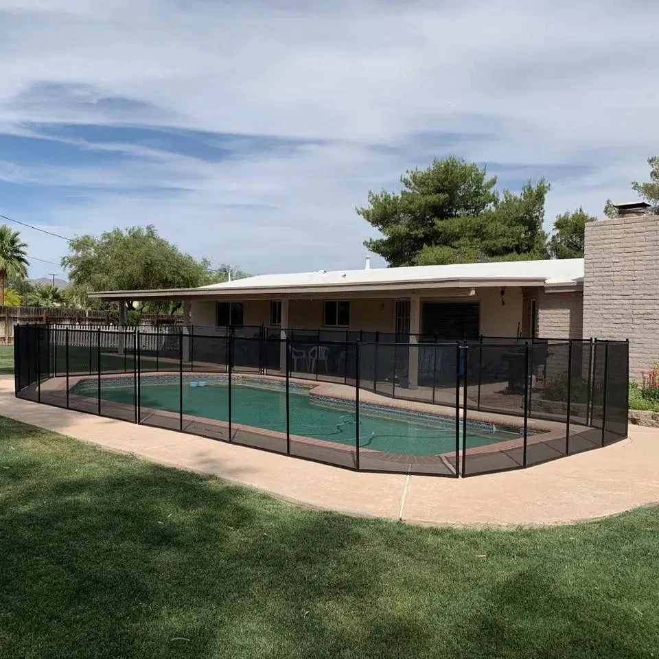 Security Clear View Anti Climb Fence Durable Patio Swimming Pool Fence