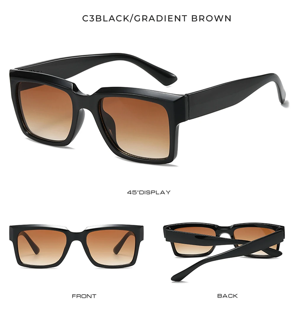 Blackburn Square Sunglasses - Italian Crafted, UV400 Protection, Unisex Fashion Shades With Silicone Nose Pads - View #4