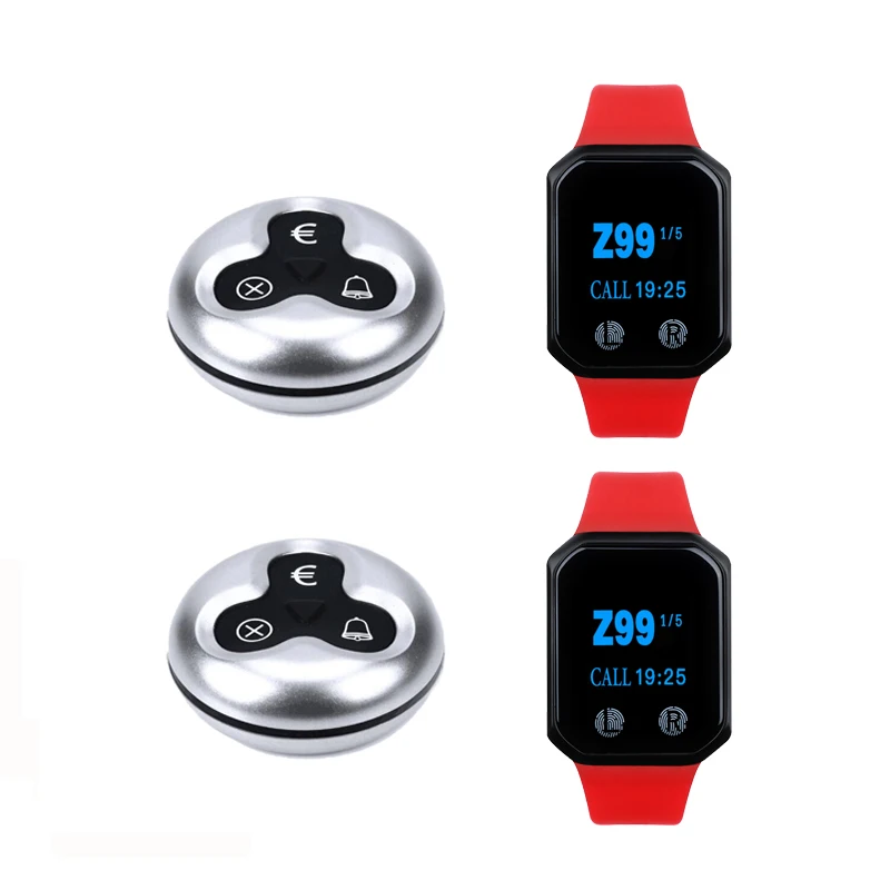 BYHUBYENG 4 Color Waterproof Wireless Waiter Call Button For