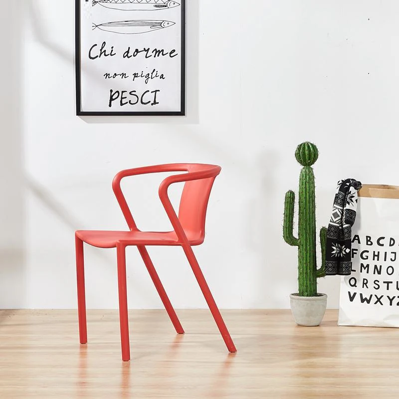 Современная миниатюрная мебель, пластиковый ПП подлокотник, Штабелируемый обеденный стул, офисный тренировочный стул