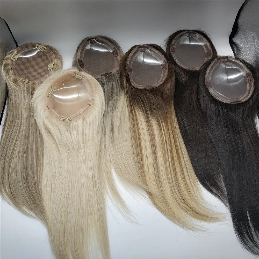 Stock Mono Monofilament Base Virgin Human Hair Toppers For Thinning Hair  Women Clips In Human Hair Patch - Buy Monofilament Topper,Hair Topper For  Women,Human Hair Toupee Product on Alibaba.com