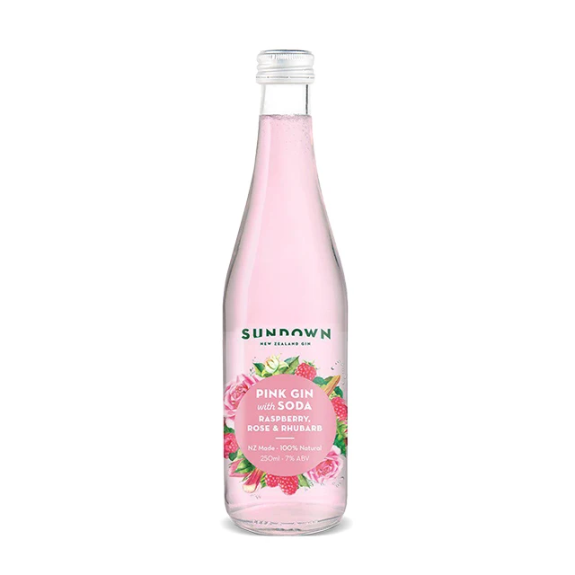 Sundown Pink Gin With Soda 250ml Food Grade Flavor Alcohol Spiked