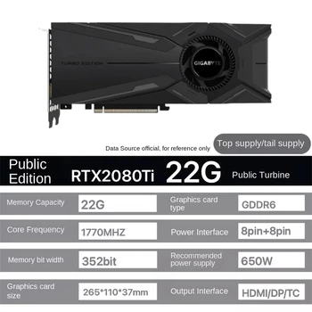 RTX 2080 Ti 22GB Graphics Card - High Performance Video
