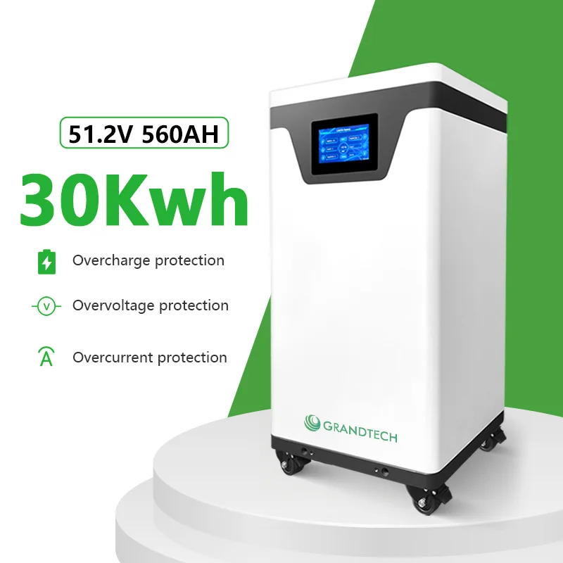 Høj Kvalitet 20KWH 30KWH Hjemmestrømlagerbatteri 48V Lithium-ion Solbatteri 51,2V Lifepo4-batteri med Hjul