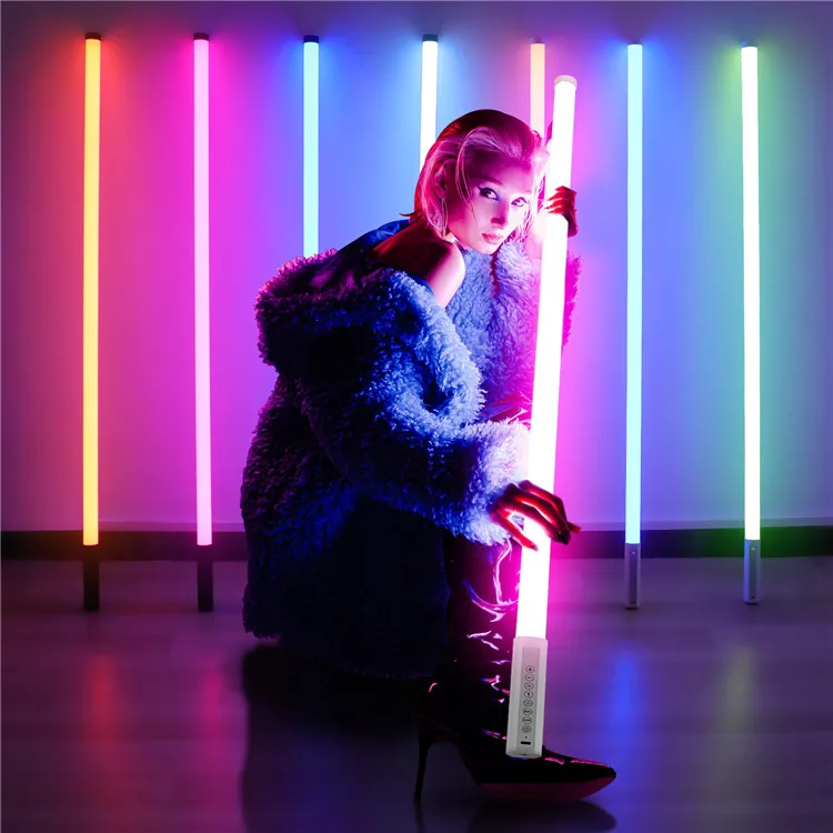 RGB Neon Light Emitting Diode Tube Light with Remote Control Fluorescent Light 4800mA