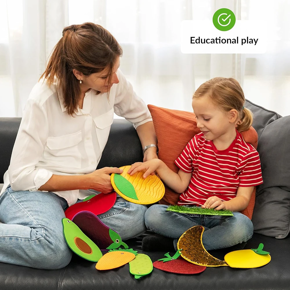 Upin Fruits Vegetables Hanging Sensory Fidget Games Toys Mat For