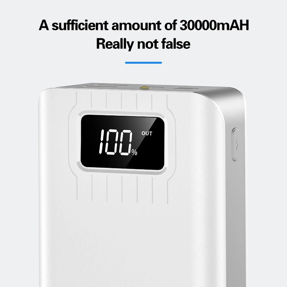 Top Selling Product 2023 LED Display Long Standby Larger Battery Capacity Power Charger Charging Supply Station Bank 30000mAh