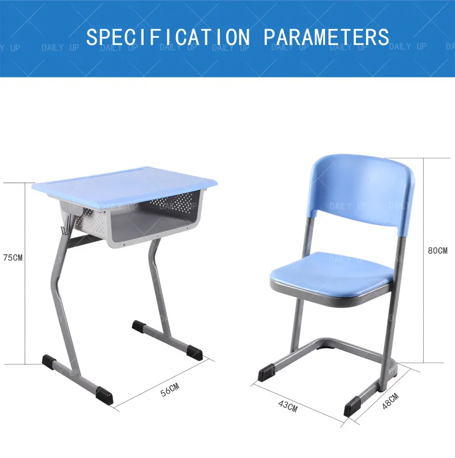 Wholesale School Desk Chair Set desk and chair set for school students single seat school desk and chair