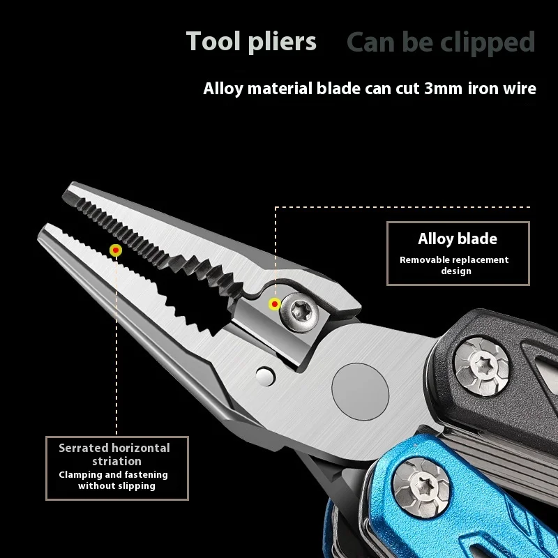 18-in-1 Stainless Steel Powerful Multi-Functional Camping Gear Outdoor Folding Safety Hammer for DIY OEM Customizable