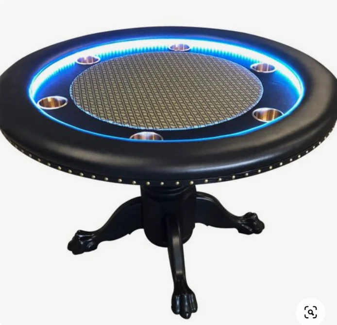 60-дюймовый Круглый Покерный стол для казино песочные часы ножки в европейском стиле Техасский Холден Мини-Игровой покерный с чашками воды