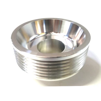 CNC machined billet solid aluminium Engine Pulley Multi-V Underdrive pulley
