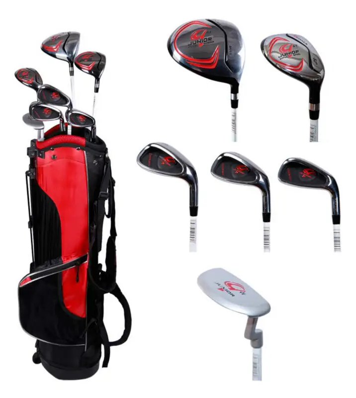 OEM 7-Piece Graphite Shaft Junior Golf Club Set with Zinc Iron for Kids Height 90-110cm and Custom Logo MOQ 100
