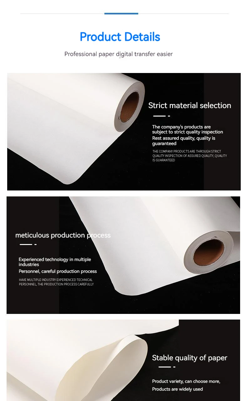 Custom Sublimation Papers 29 30 35 60 100 Gsm Heat Digital Printing