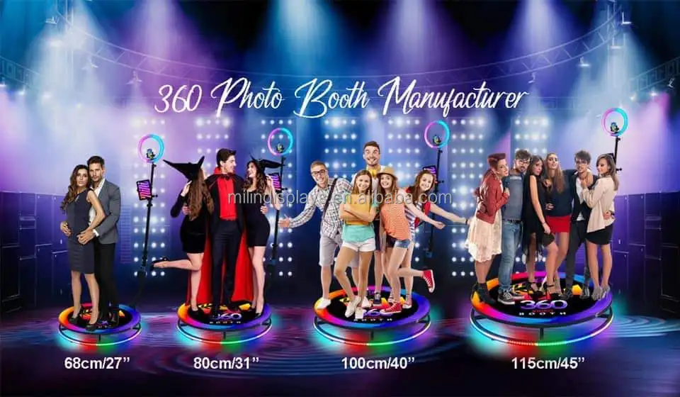 Portable Led Photo Booth Backdrop 360 Circle Backdrop Video Booth ...