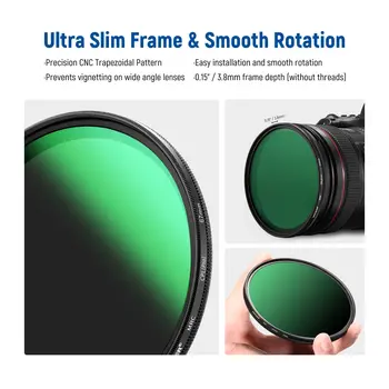 NEEWER 67mm Polarizer Filter 30 Layer Multi Resistant Nano Coated Circular Polarizing Filter CPL Camera Lens Filter product image