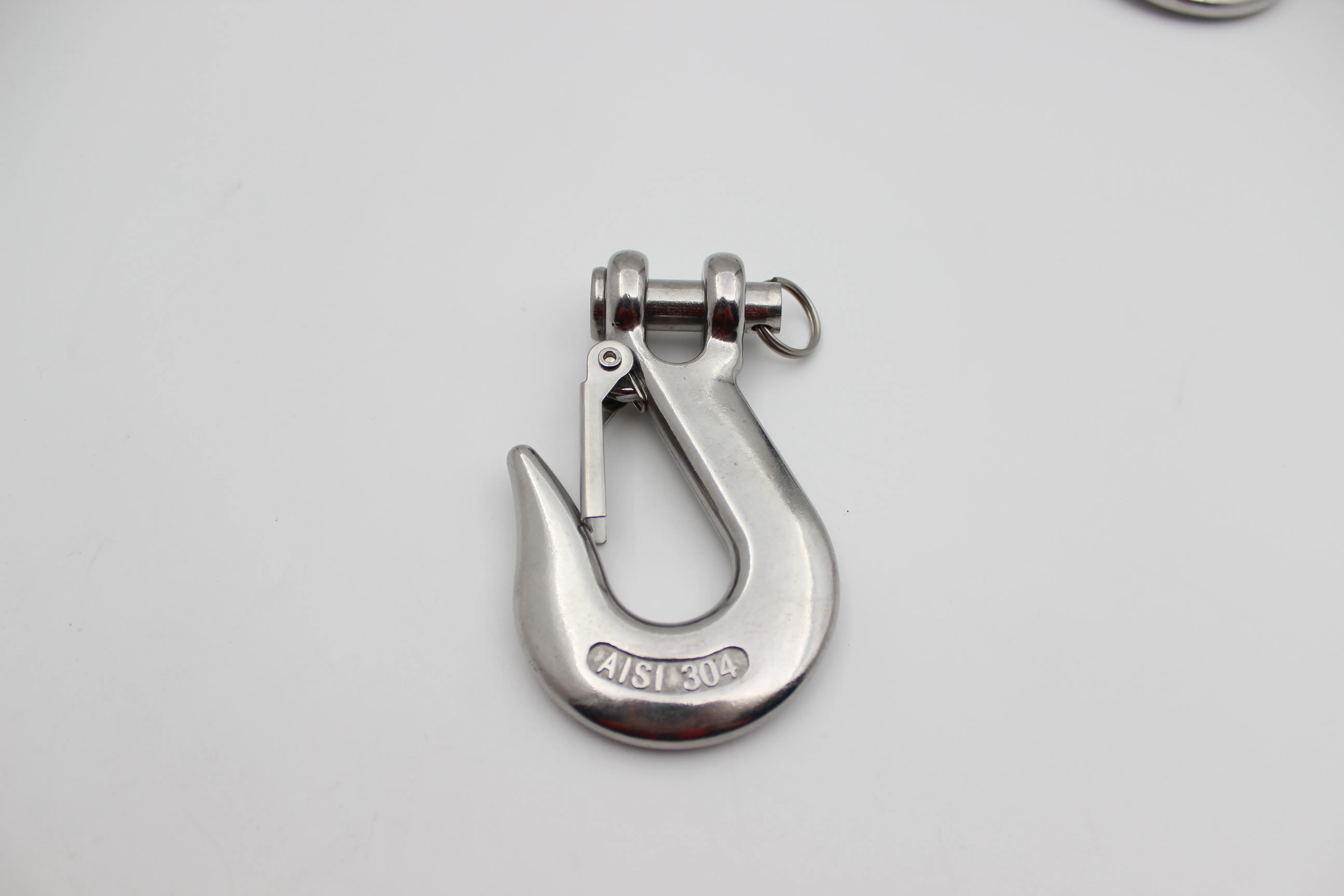 1500kg Stainless Steel Clevis Grab Slip Hooks With Safety Latch Crane