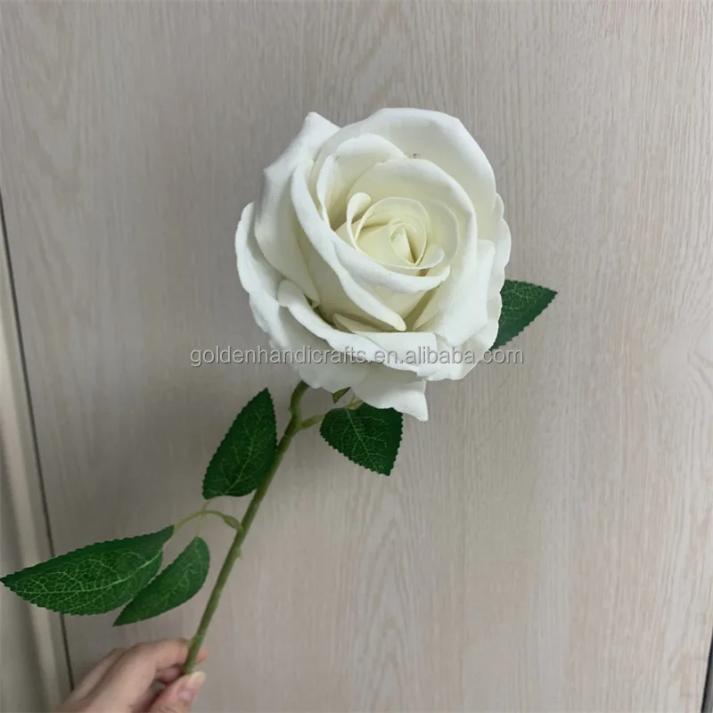 Popxstar 50 PCS Artificial Roses Flowers Velvet Rose Bouquet for Home Wedding Decoration