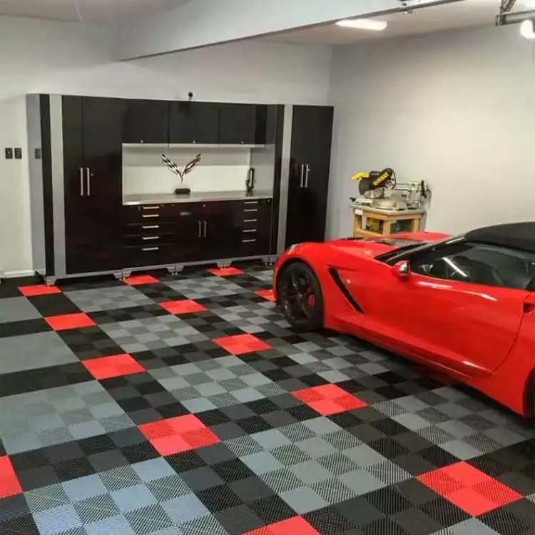 Factory Grade Interlocking PP Plastic Grid Floor Tiles for Car Wash Detailing Workshop