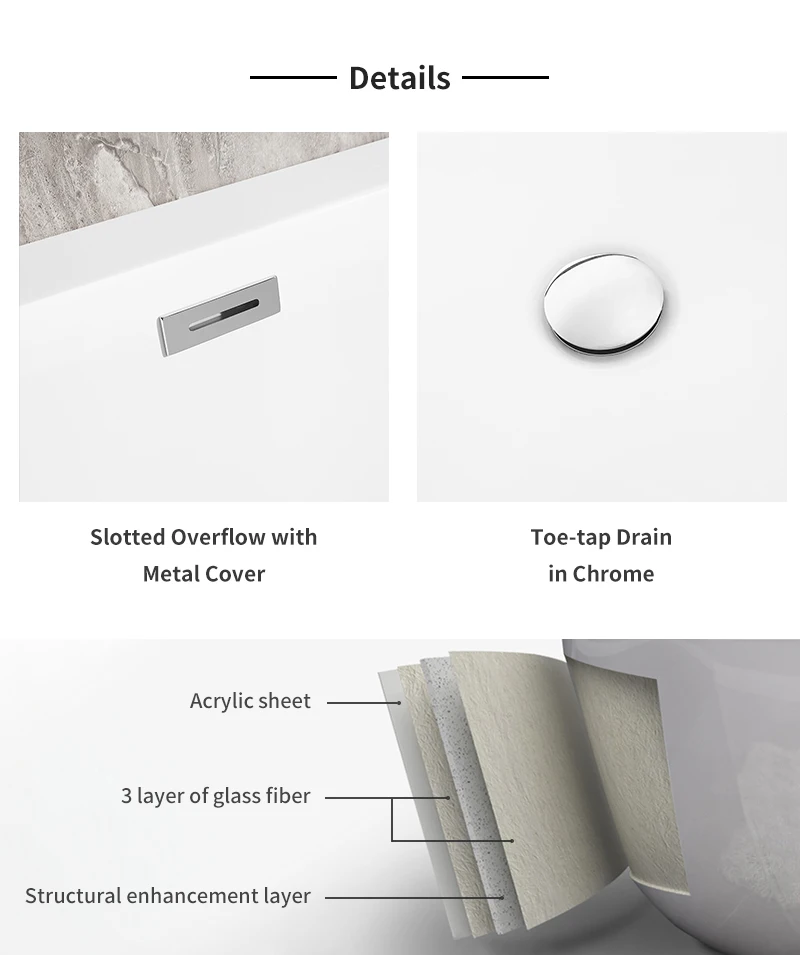 Freestanding Mini Bathtub Round Seamless Foot Deep Small Japanese