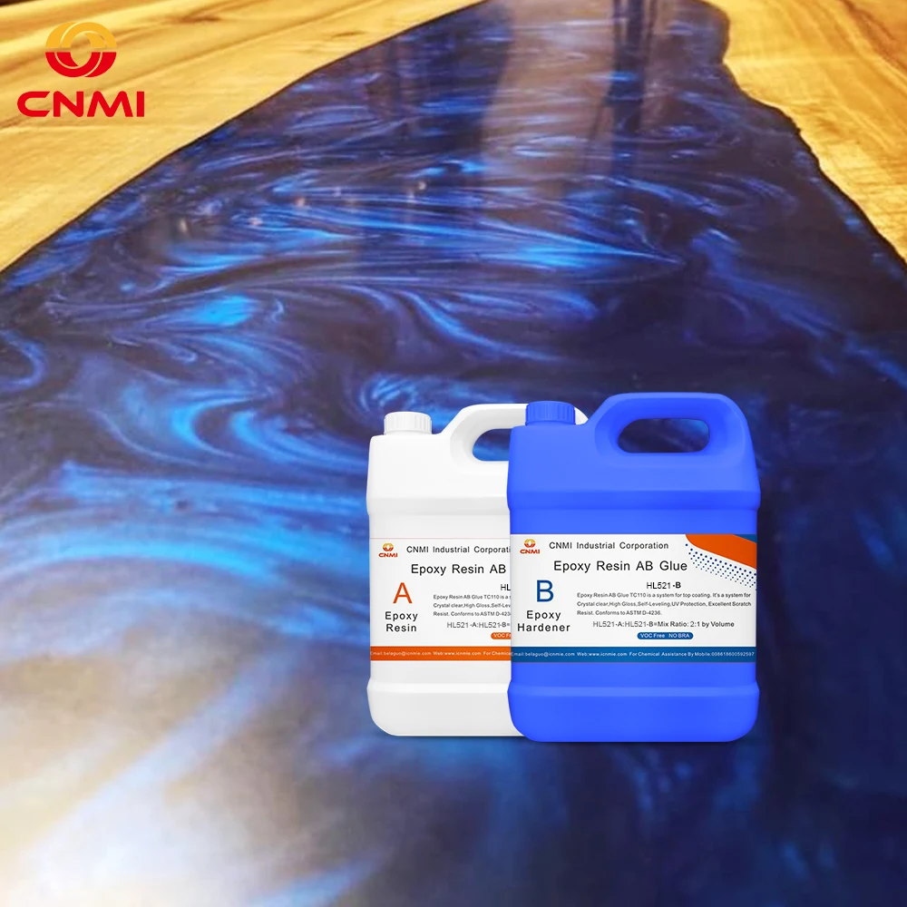 CNMI 2:1 AB Epoxy Resin Adhesive Transparent Gloss Crystal Curing