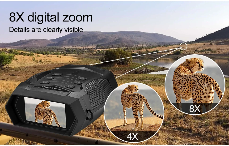 Z525 4K HD 48MP Nachtsicht-Fernglas-Teleskop mit 3 Zoll TFT 8X Digitalzoom 600M IR Professionelle Schutzbrille für die Jagd – Detail 7