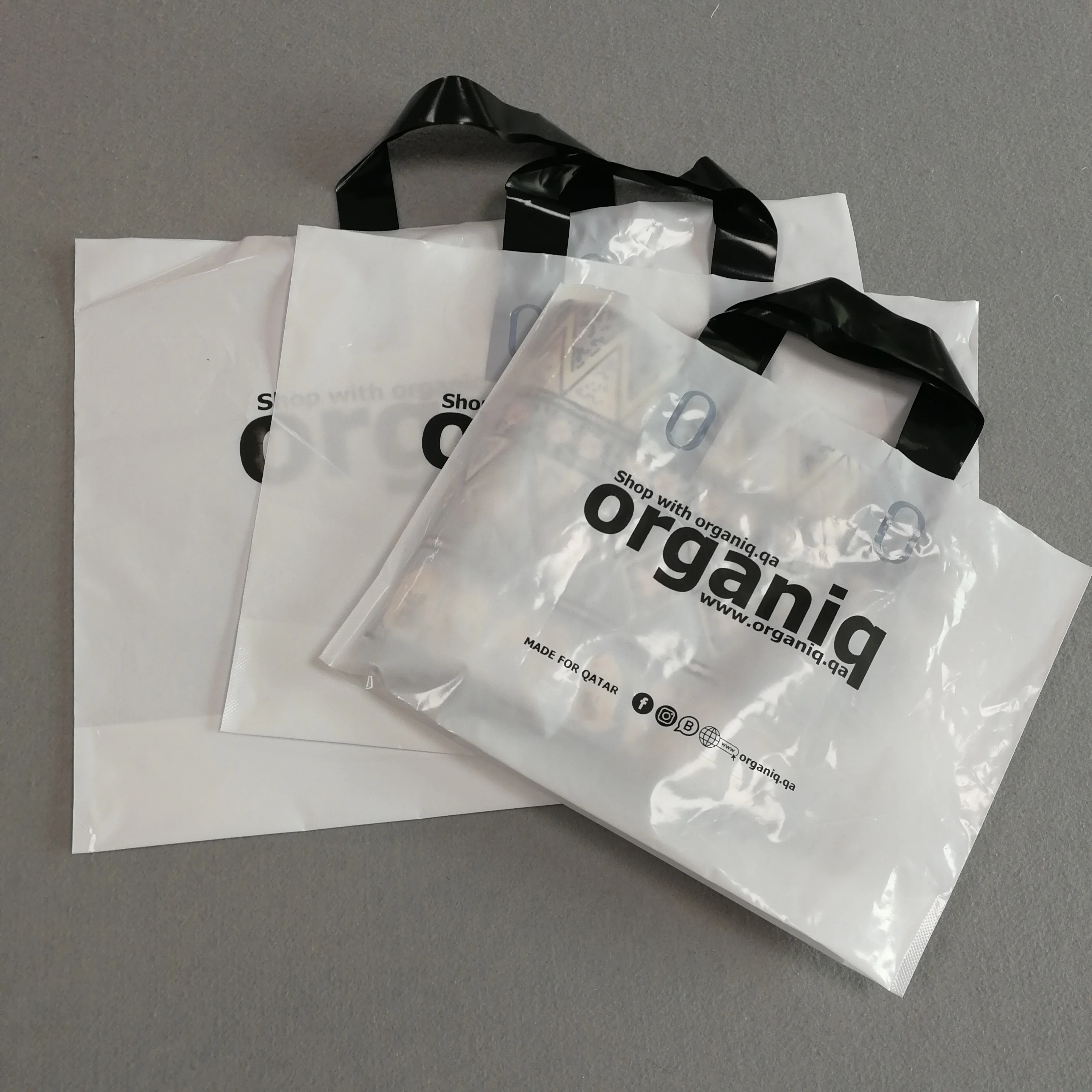 plastic shopping personalised retail bags