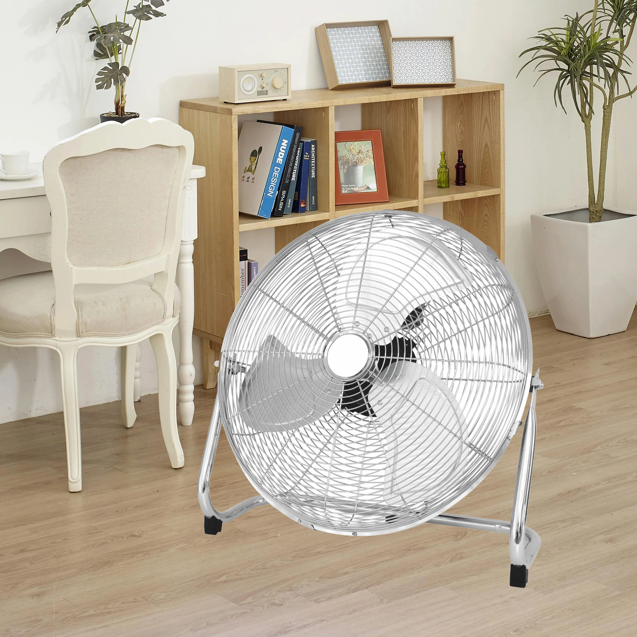 16" Floor Fan 3 Levels Speed Adjustable 70W 40cm Diameter Three ...