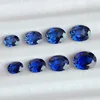 Blue oval cut