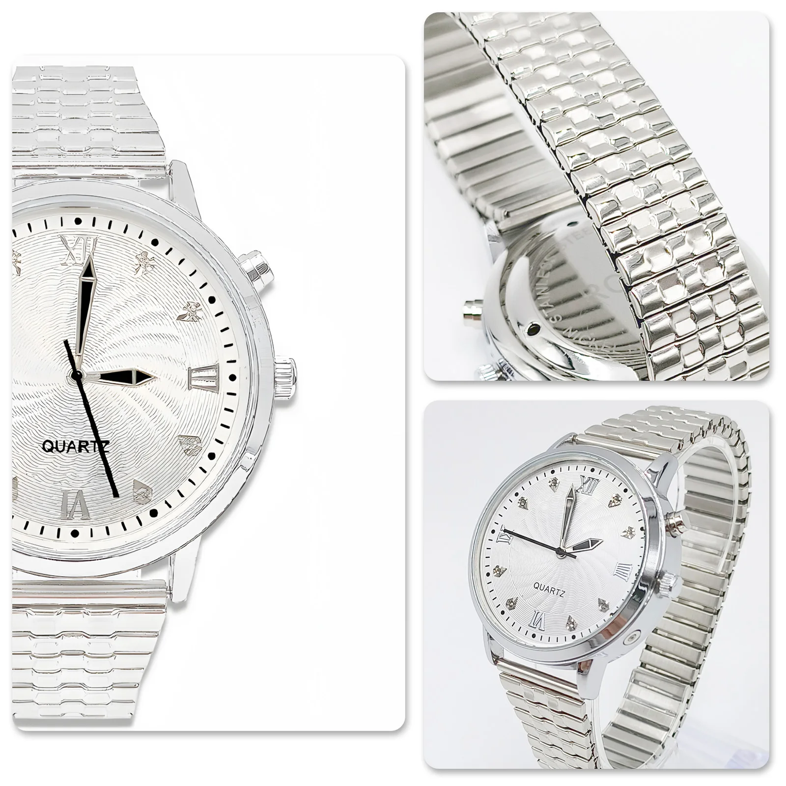 Reloj parlante de cuarzo en inglés/francés/alemán/español para