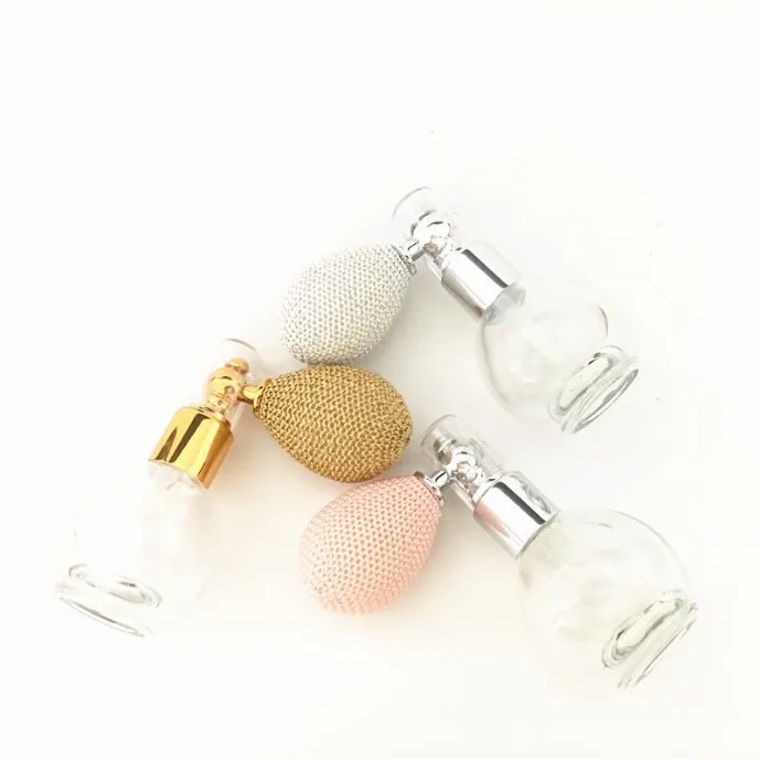 product spray high gloss glitter airbag body perfume powder eye shadow powder high shine bottle with gold puffs and silver puffs-32