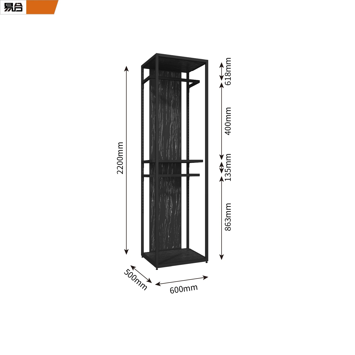 Wholesale Modern Customized Display Stand Retail Metal Hanging Clothes