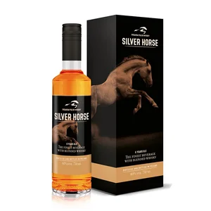 Wholesale Silver Horse Whiskey 700ml Custom logo Bottle Alcoholic Beverage Wine Gift Set Manufacturers