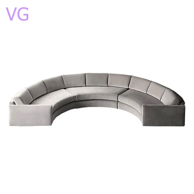 Modern Half Moon Circle Curved Sofa Furniture Living Room Sofa Design Luxury Velvet Sofas
