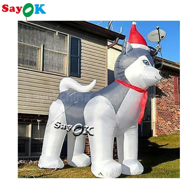 Inflatable Christmas Husky