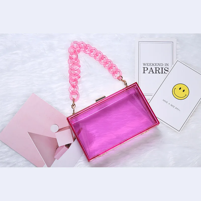 The Transparent Clutch Purse, Acrylic Bag See Through