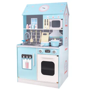 EDULAND Wholesale New Wooden Kitchen Appliance Simulation Kitchen House Toys for Kids Educational Pretend Play Cooking Toy