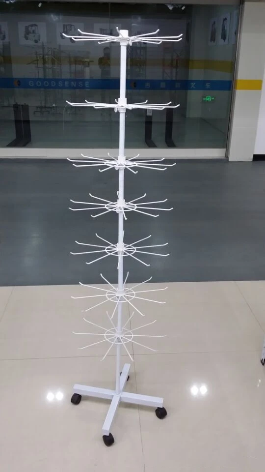 360 Degree Rotating Display Rack - 7-Layer Iron Shelf for Jewelry ...