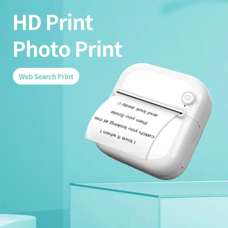 Mini Wireless Study Thermal Pocket Receipt Inkless Printer Portable Rechargeable Printer for Student J1