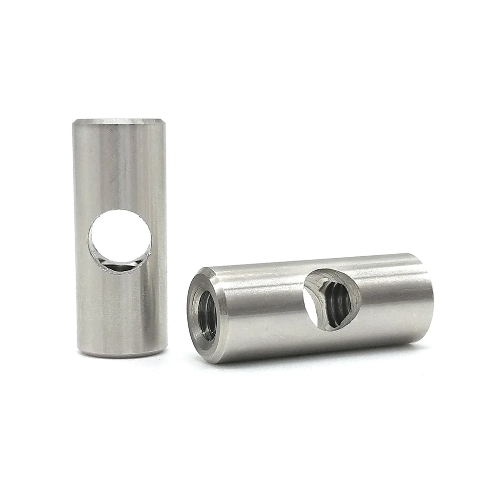 High Precision Connecting M3 Dowel Hole Barrel Nutm10 Stainless Steel Cross Dowel Barrel Nut Mebel