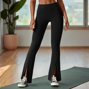 Women's Custom High-Waist Flared Leggings Elastic Waist Workout Active Sports Fitness Clothing Sexy Gym Yoga Apparel