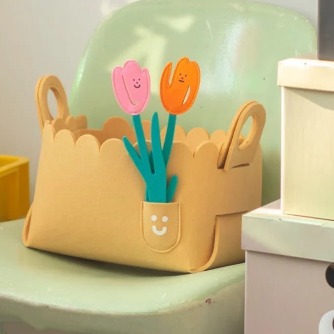 Новинка 2022, корзина для хранения из войлока, Настольная полка, корзина для хранения, симпатичная корзина для хранения для детской комнаты, спальни, гостиной