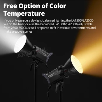 GODOX LA150D LA150BI 190W LA200D LA200BI 230W LCD Panel LED Video Light Continuous Output +APP Control Bowens Mount Studio Light detail image