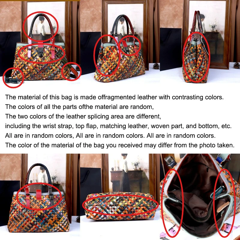 Luxury Leather Hand-woven Crossbody Handbag