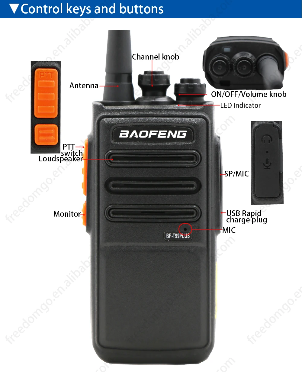 ホビーラジコン Baofeng-QS-888S Baofeng T99 PLUS 16 Channel UHF Portable Two Way Radio BF 888S