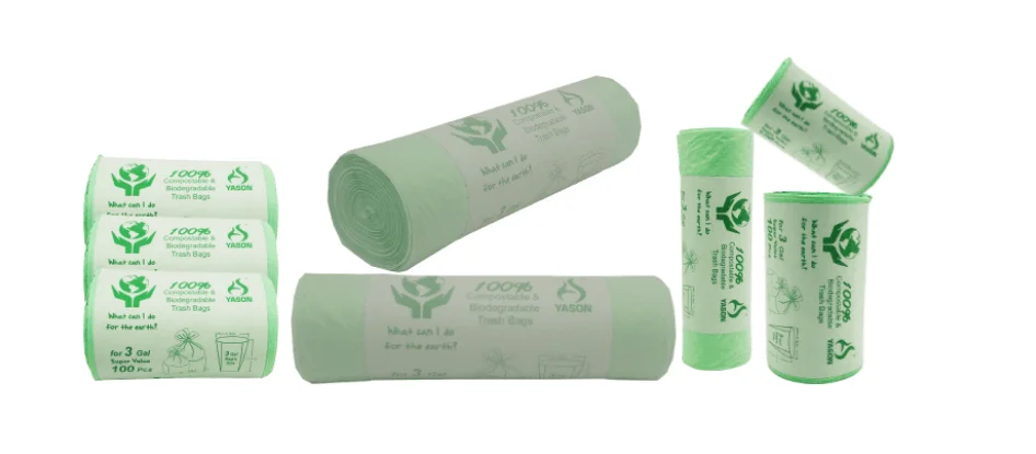 Bolsa de basura de maíz para el hogar, bolsas de basura