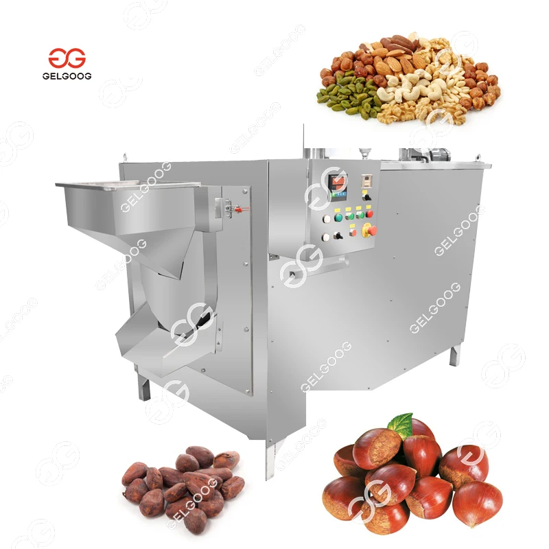Gelgoog Automatic Peanut Almond Chest Nut Hazelnut Groundnut Cashew Nut Roasting Machine Drum Drying Machine