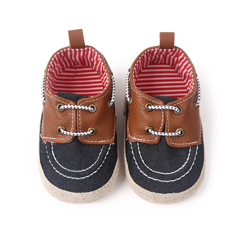 Soft Sole Lace-up Casual Baby Boy Shoes Prewalker Baby Shoes for Boys 2023 manufacture